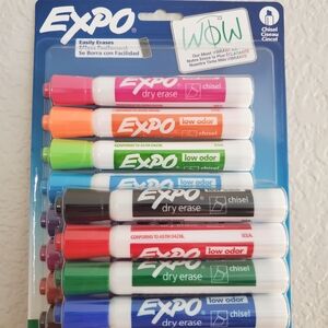 Dry Erase Chisel Tip Marker Set - Multi (Assorted Colors)